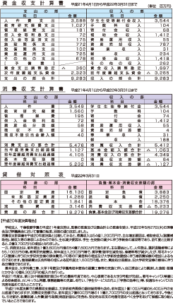 平成21年度 学校法人千葉敬愛学園決算報告