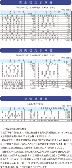 平成24年度 学校法人千葉敬愛学園決算報告